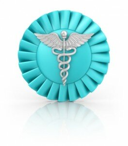 medical award blue ribbon